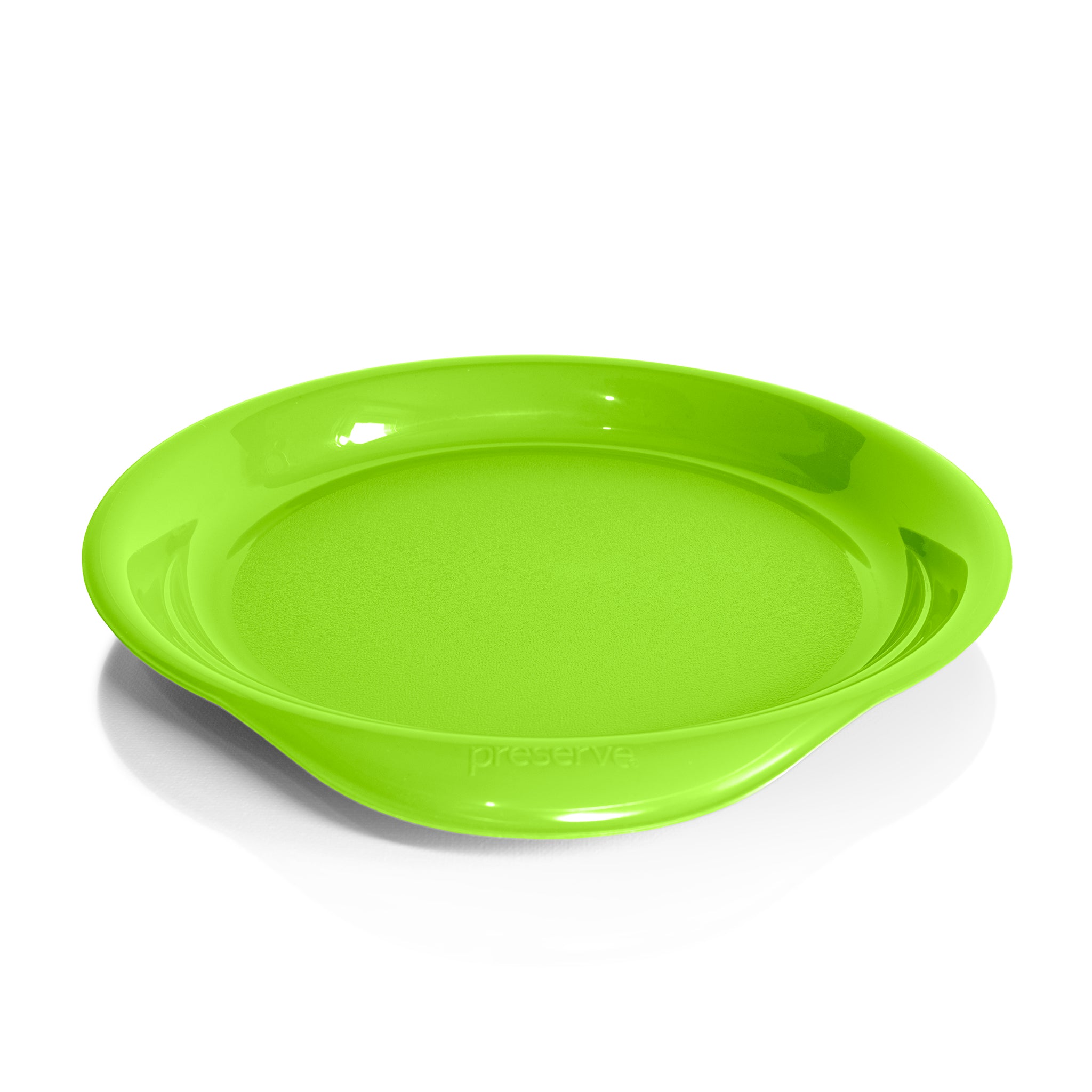 Reusable plastic dinner plate in green