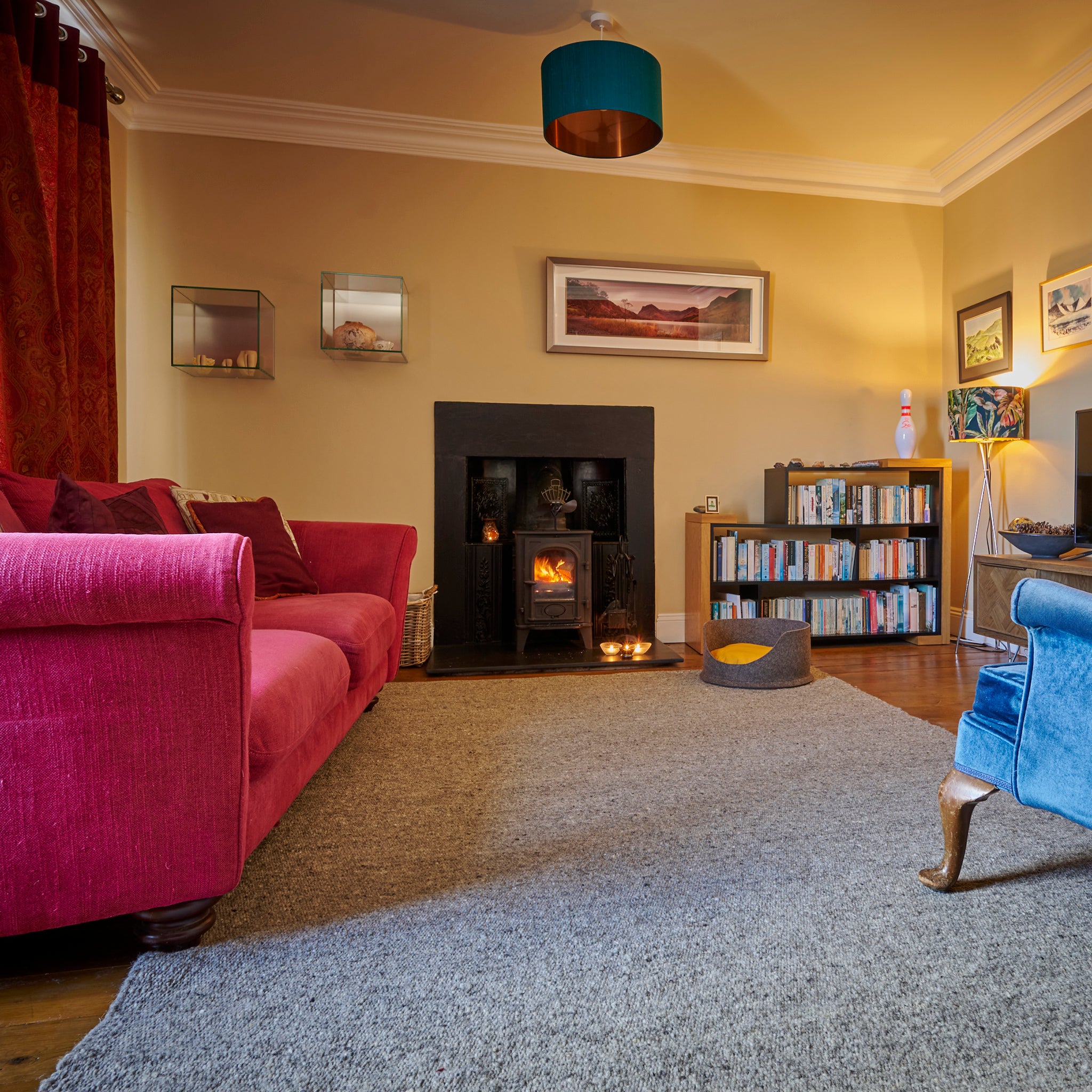 large grey wool rug for the living room