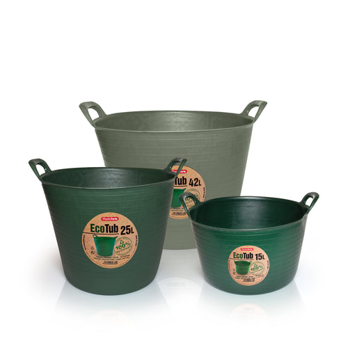 PlasticForte EcoTub 15 Litre capacity in green.