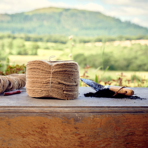 8" round jute mulch mats pack of 25