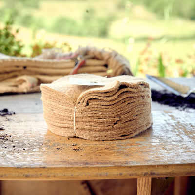 10" jute mulch mats pack of 20