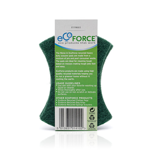 ecoforce recycled heavy duty kitchen scourer pads