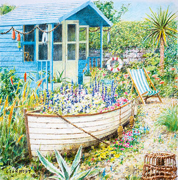 Late Sun at Port Isaac Blank Card Design