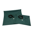 Folded green Chimney Sheep regular and large Chimney Sheep storage wrap.