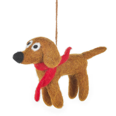 Felt So Good Hanging Dog Decoration
