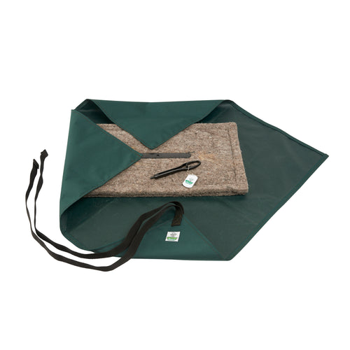 Sustainable green fabric wrap on a Chimney Sheep.