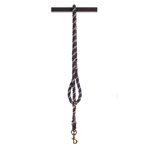 Strong wool rope dog lead with brass clips.