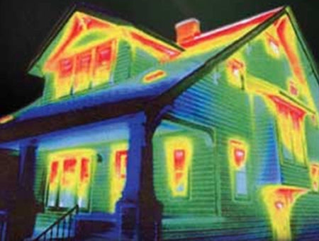 Infrared image of house