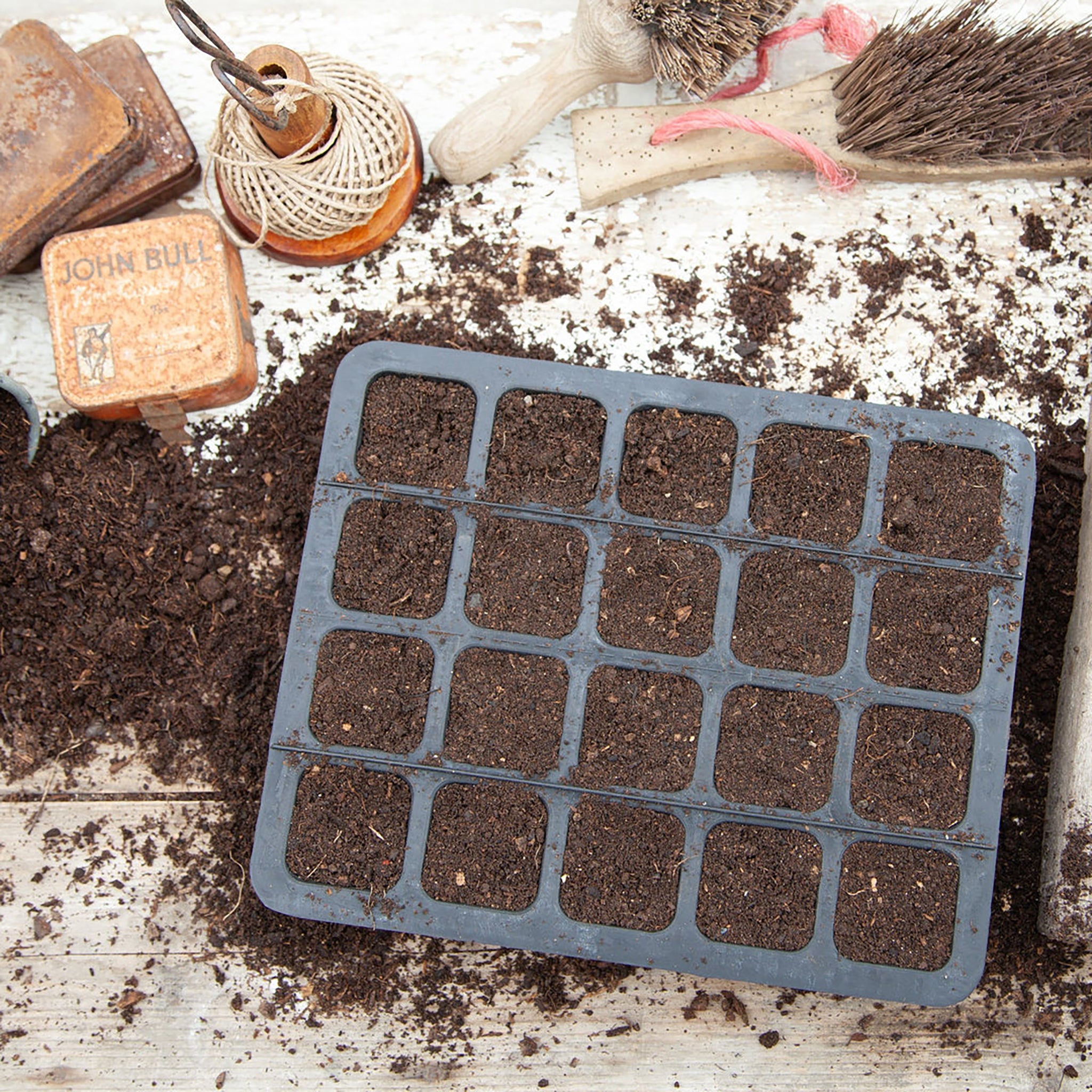 Natural rubber seed tray - 20 cell tray