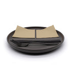 22cm napkins on black plate