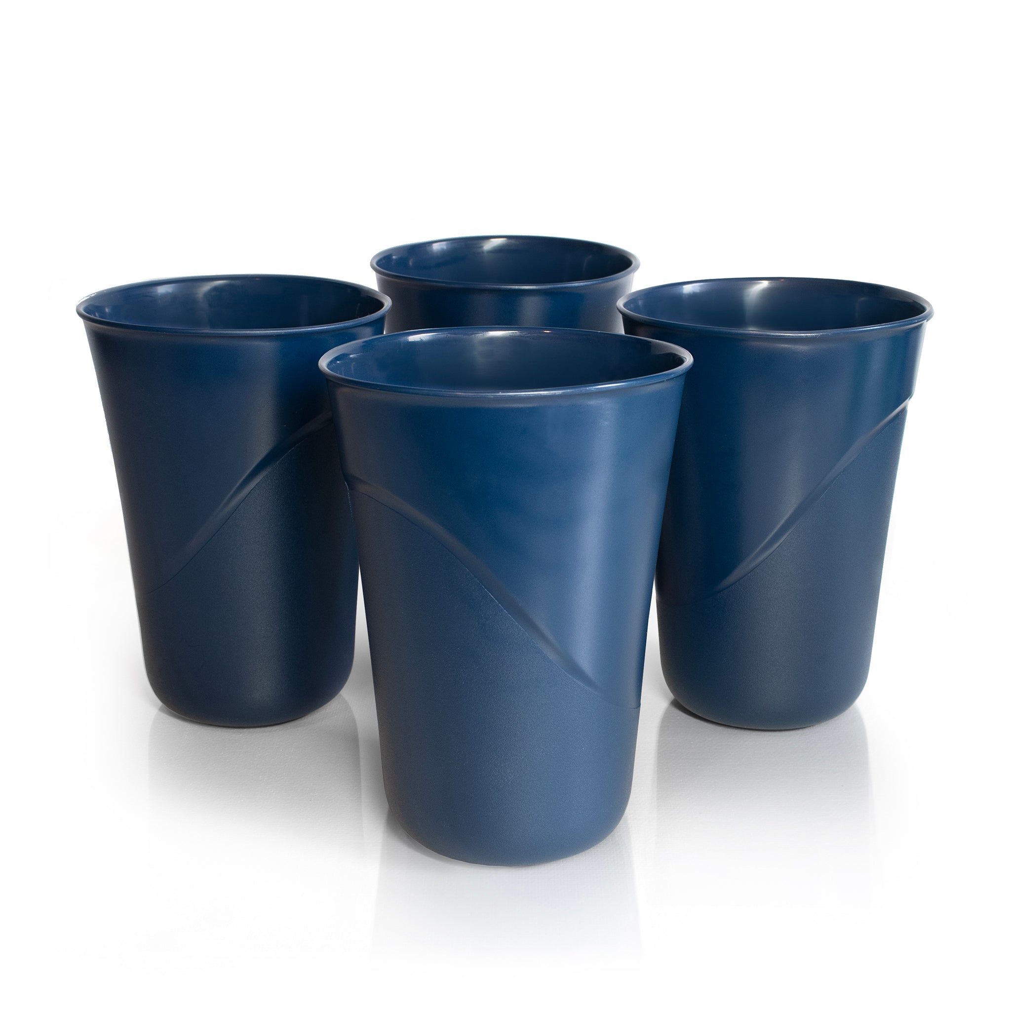 Midnight blue recycled plastic cups