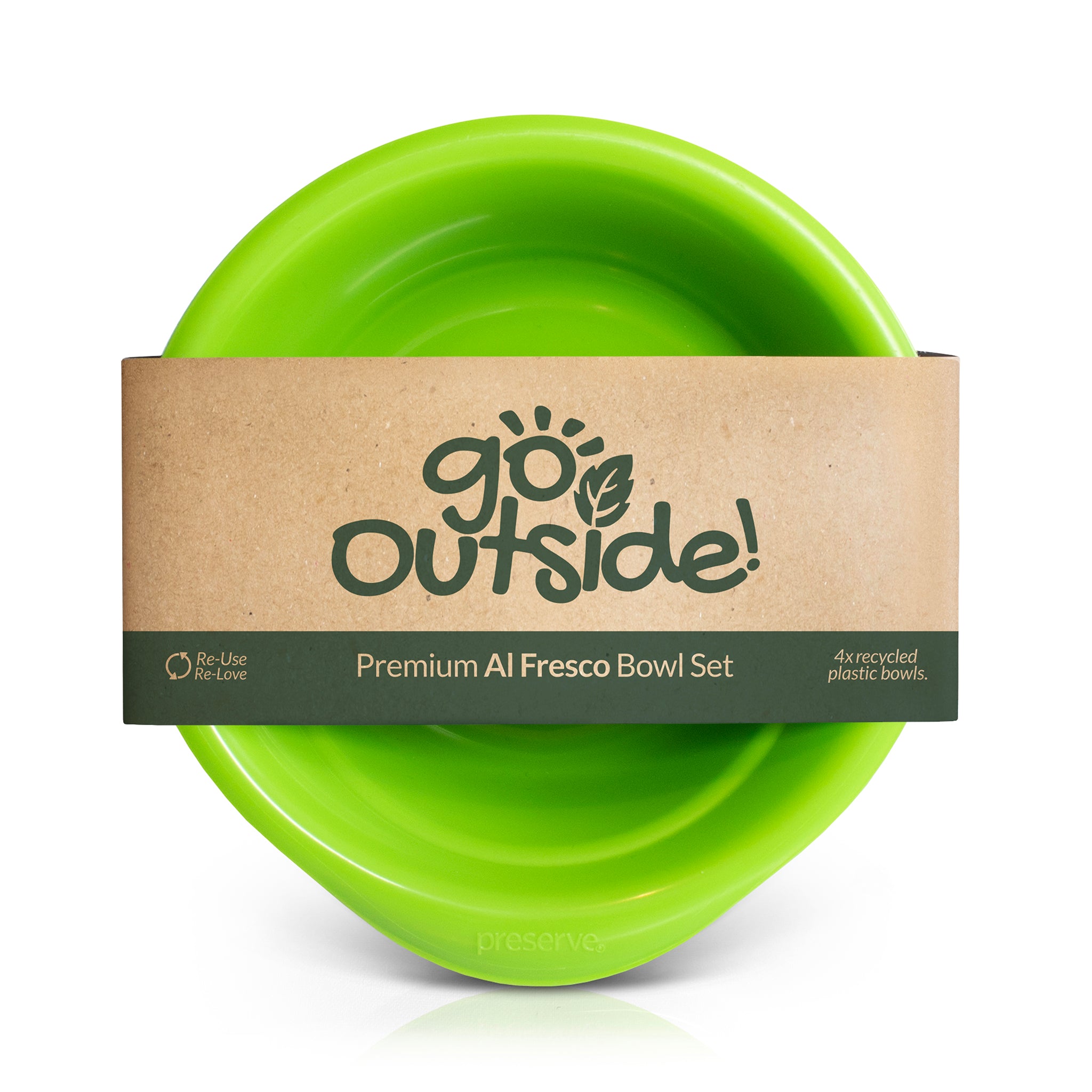 Apple green reusable plastic bowl