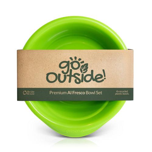 Apple green recycled plastic bowl set