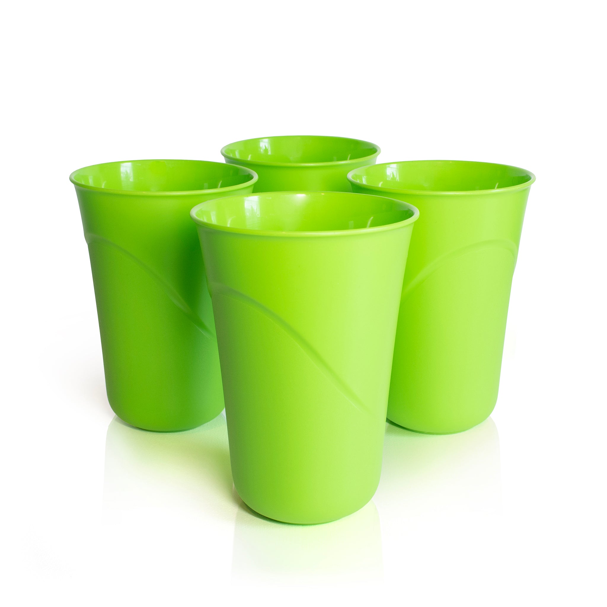 Apple green reusable plastic cups