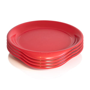Red pepper recycled plastic plate set