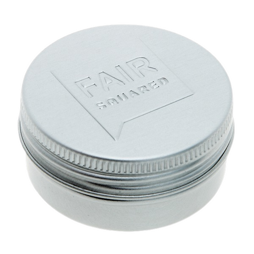 Fair Squared vegan lip balm in plastic-free packaging. 