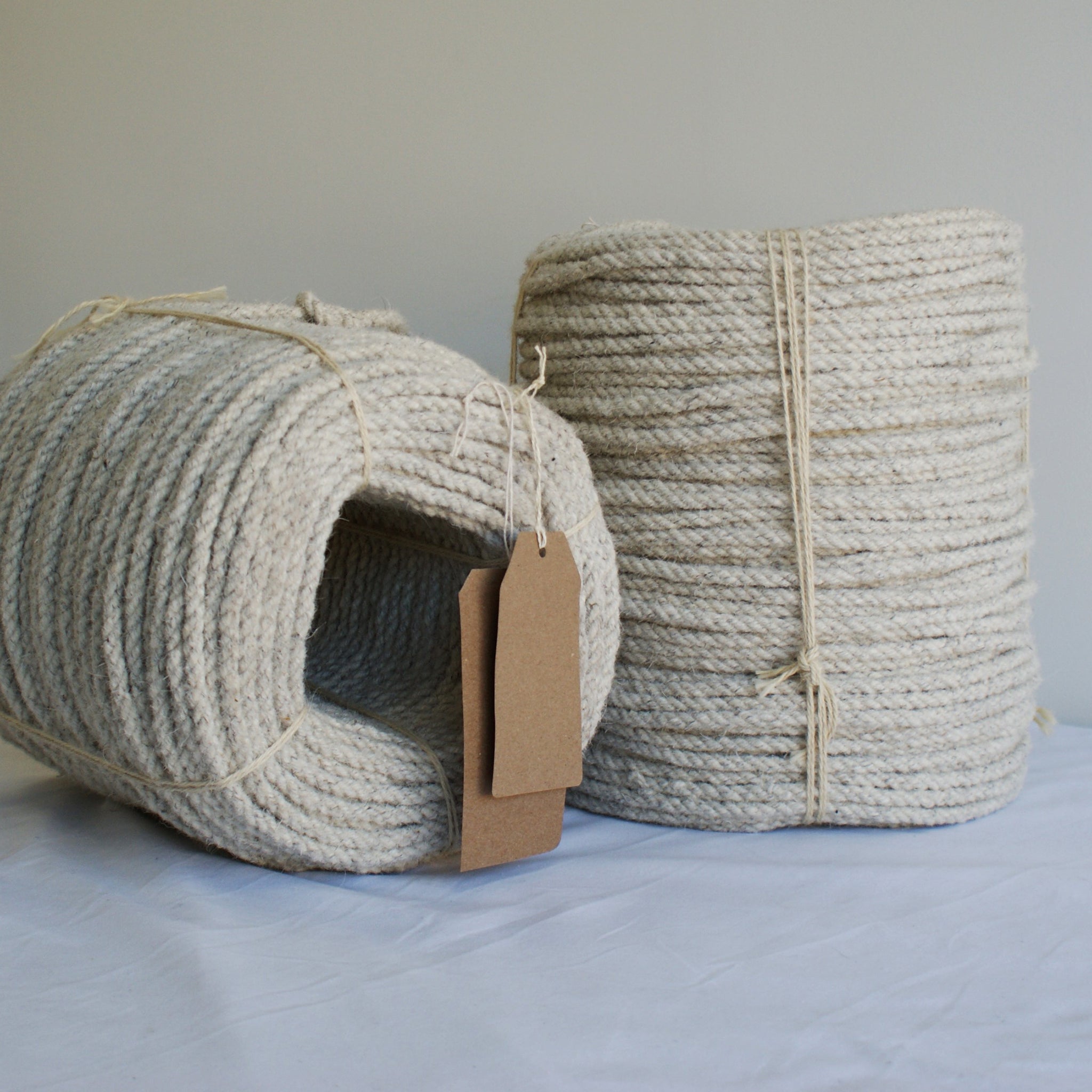 sustainable wool rope coils