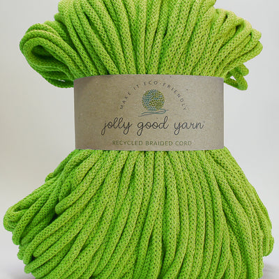 5mm thick turquoise braided cord with a 'jolly good yarn' label on a light gray background