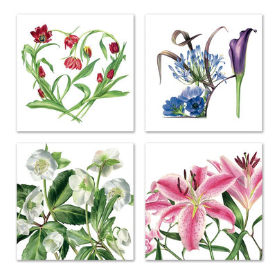 Eco-friendly blank greetings cards with 4 designs 