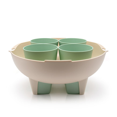 Eco-friendly set of four cups.