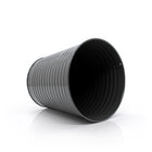 Black metal plant pot