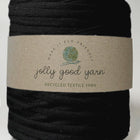 Black recycled textile yarn in 100m length