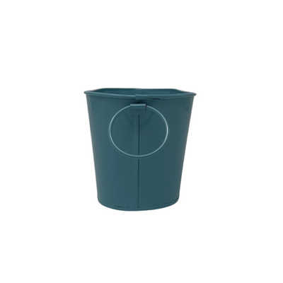 Cream rectangular metal bucket