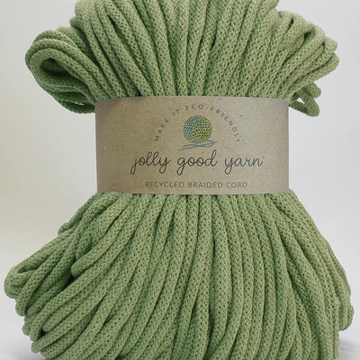 5mm thick turquoise braided cord with a 'jolly good yarn' label on a light gray background