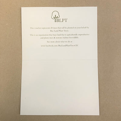 Chimmey Sheep Buy Land Plant Trees Voucher card to plant 20 trees.