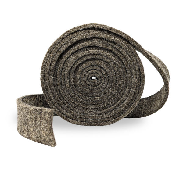 Wool pipe insulation made from Herdwick Felted Wool 