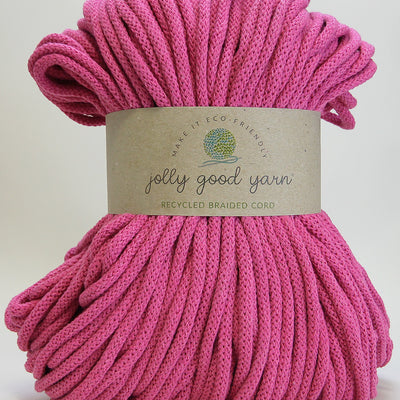 5mm thick turquoise braided cord with a 'jolly good yarn' label on a light gray background
