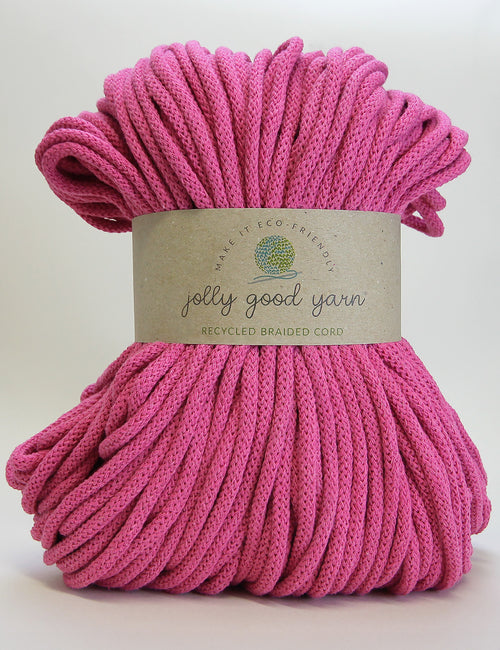 5mm thick turquoise braided cord with a 'jolly good yarn' label on a light gray background