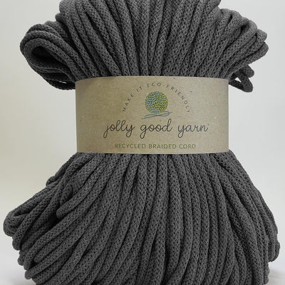 5mm thick turquoise braided cord with a 'jolly good yarn' label on a light gray background