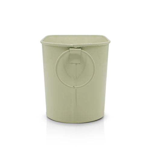 Cream rectangular metal bucket