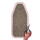 ironing board felt pad cutout