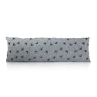 blue floral door draught excluder in organic cotton