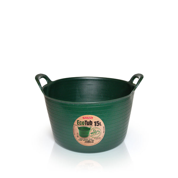 PlasticForte EcoTub 15 Litre capacity in green. 