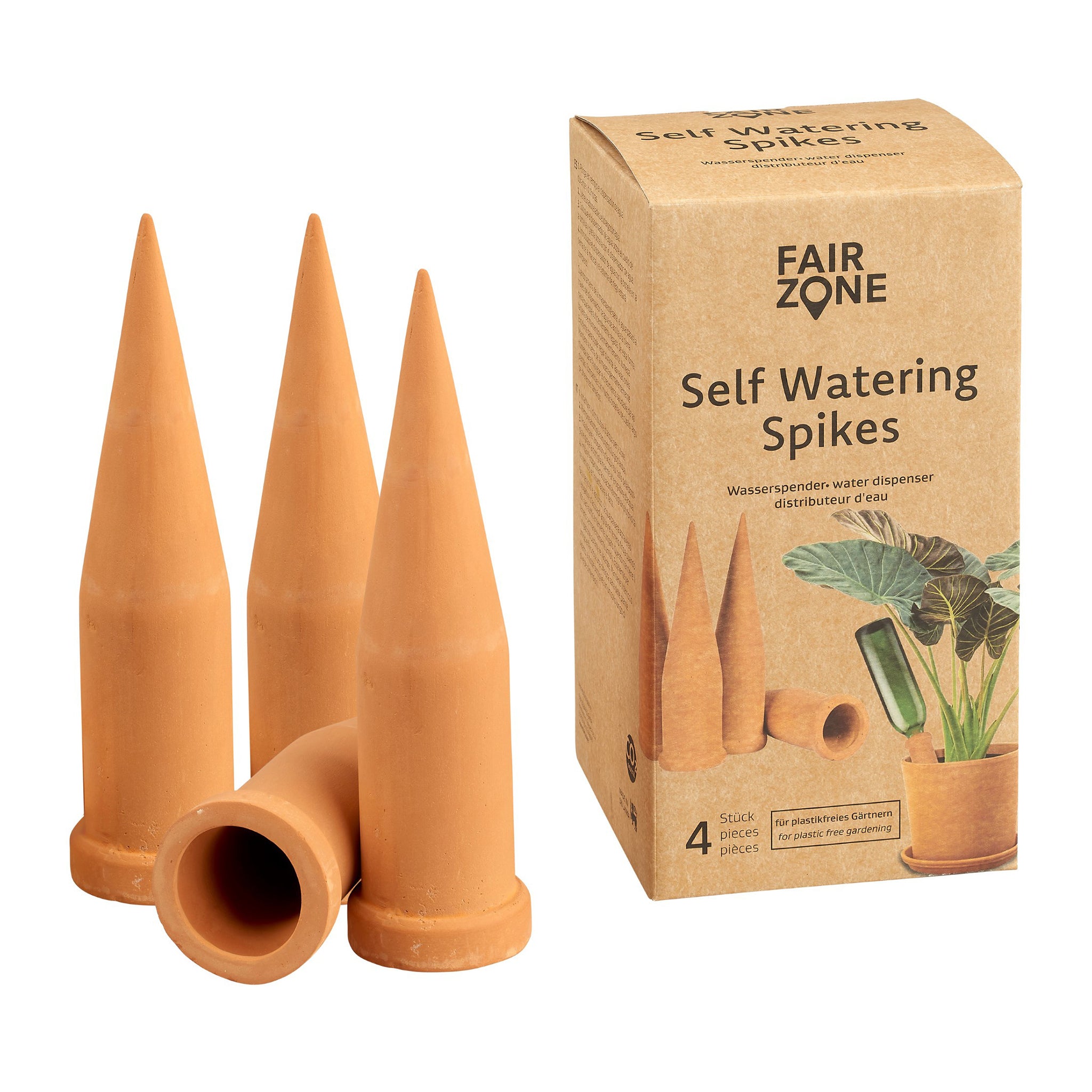 Clay self-watering spikes