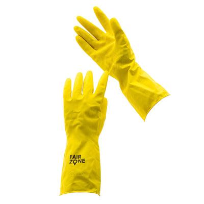 Vegan friendly natural rubber gloves.