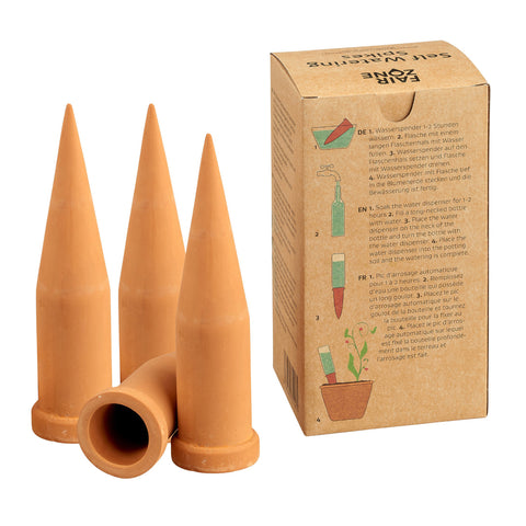 Clay self-watering spikes