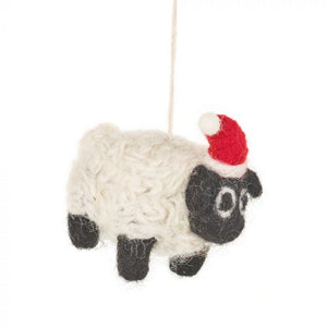 Felt So Good Christmas Sheep fairtrade hanging felt decoration