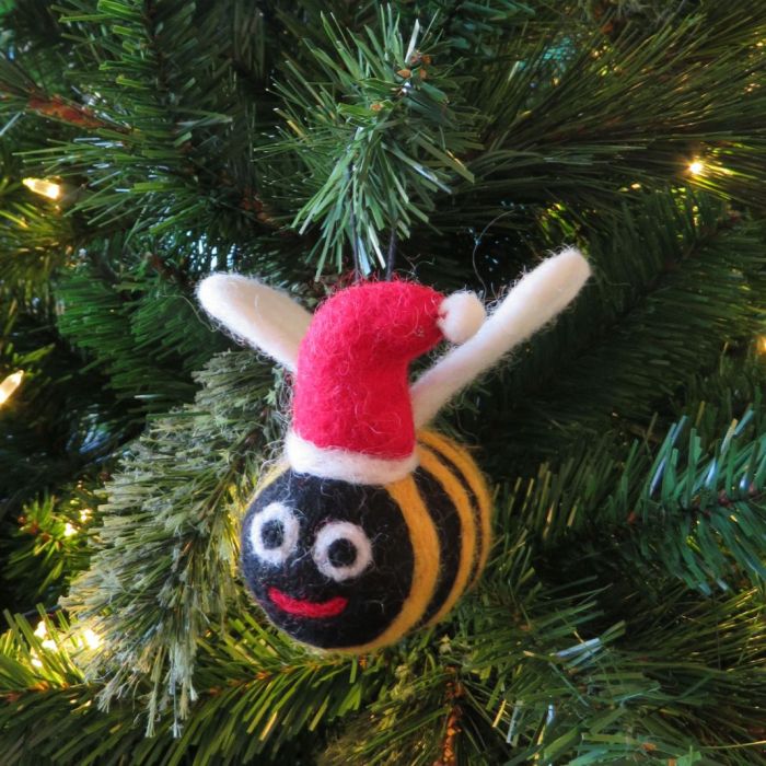 Smiling Christmas Bee Hanging Decoration