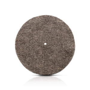 Herdwick Wool Felted Mulch Mat on white background. 