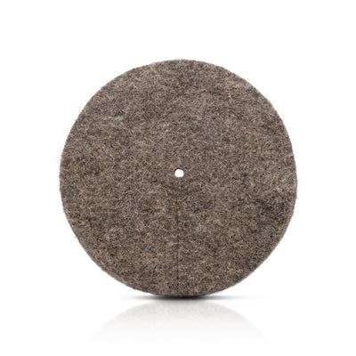 Herdwick Wool Felted Mulch Mat on white background. 