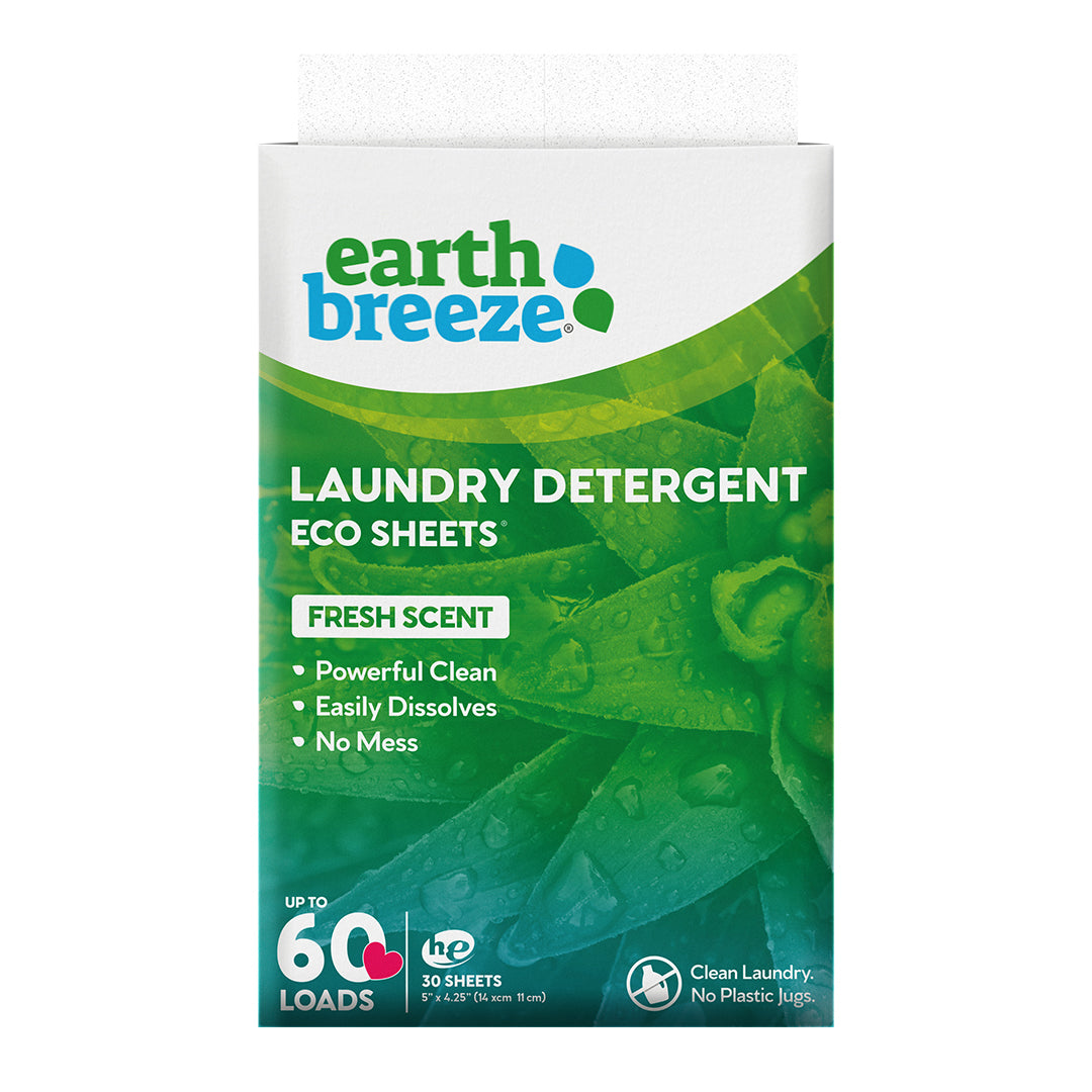 Earth Breeze Eco Friendly Laundry Sheets with a Fresh Scent