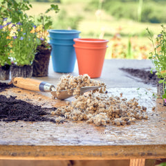 nutrient rich organic sheep wool pellets and plastic free rubber planters thumbnail