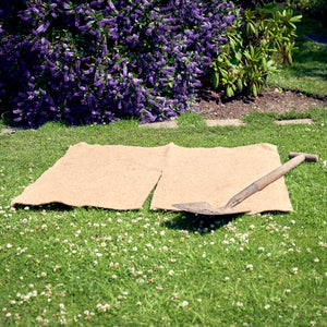 100cm square recycled jute mulch mat for trees