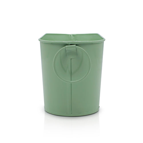 Cream rectangular metal bucket