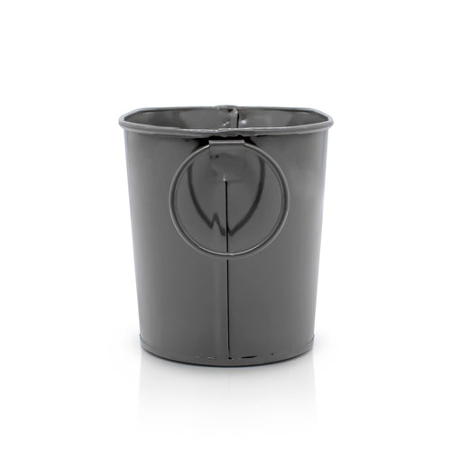 Cream rectangular metal bucket