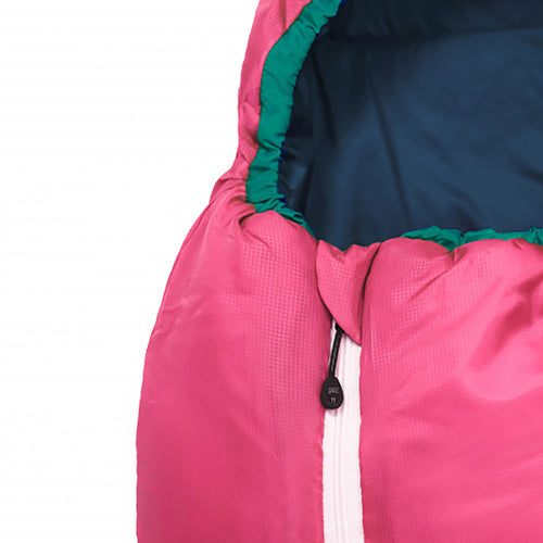 Green wool filled sleeping bag